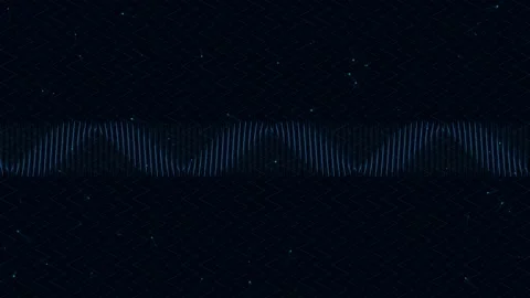 Abstract blue wave animation with digital particles on dark textured backgr.. Stock Footage 343249113
