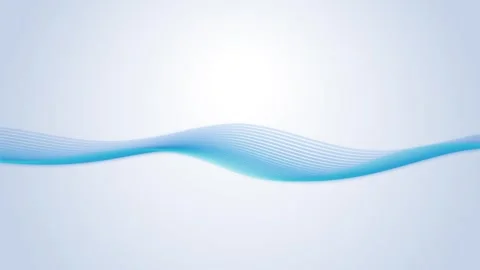Abstract blue wave animation moving slowly on bright gradient background in.. Stock Footage 346374077