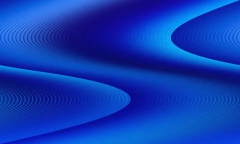 Abstract Blue Wave Background with 3D Curved Lines and Grainy Gradient Textur 스톡 일러스트