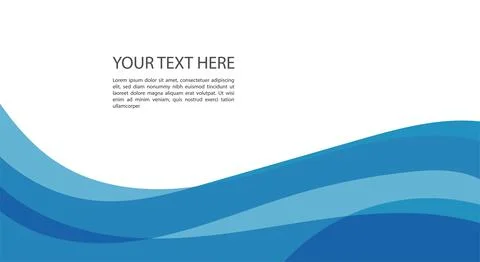 Abstract Blue Wave Background for Banner or Presentation Stock Illustration