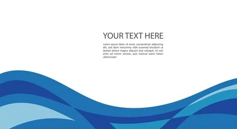 Abstract Blue Wave Background for Banner or Presentation Stock Illustration