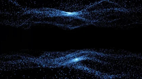 Abstract blue wave background, with copy space Stock Footage 122408733