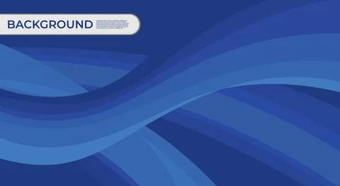 Abstract Blue Wave Background Design. Simple Curved Wallpaper Stock Illustration