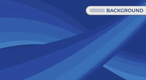 Abstract Blue Wave Background Design. Simple Curved Wallpaper Stock Illustration