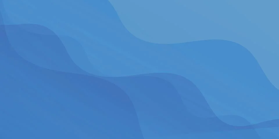Abstract blue wave background design with smooth flowing fluid lines for Stock Illustration