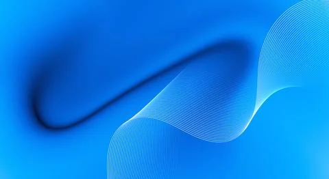 Abstract blue wave background with flowing lines and smooth shapes Stock Illustration