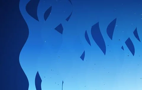Abstract blue wave background with flowing organic shapes, smooth gradient from Stock Illustration