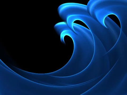 Abstract Blue Wave Background Stock Illustration