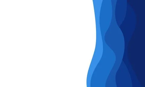 Abstract Blue Wave Background with Modern Fluid Curved Shapes Vector Design 스톡 일러스트