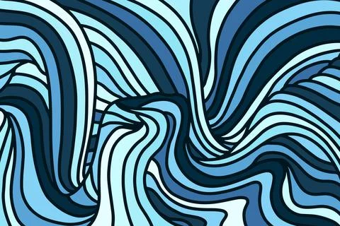 Abstract blue wave background. Ocean style texture. Vector illustration. 스톡 일러스트