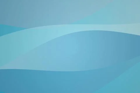 Abstract blue wave background with smooth curves Stock Illustration