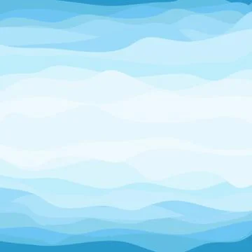 Abstract Blue Wave Background. Vector Illustration Stock Illustration