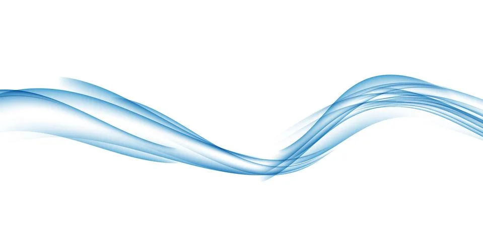 Abstract Blue Wave on  Background. Vector Illustration Stock Illustration