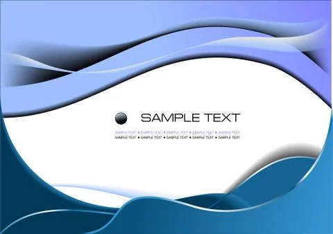 Abstract blue wave background. Vector illustration Stock Illustration