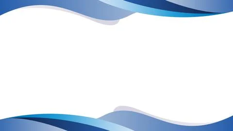Abstract Blue Wave Background with White Space for Text or Design Stock Illustration