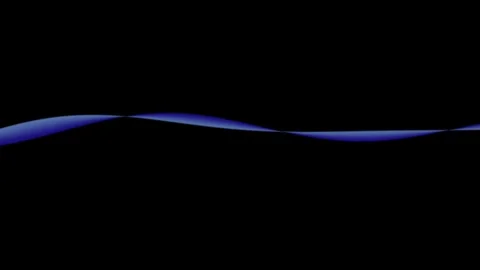 Abstract Blue Wave on Black Background - Dynamic Flowing Line Motion Graphic. Stock Footage 339132642