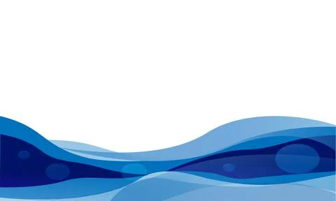 Abstract blue wave curve background vector design Stock Illustration