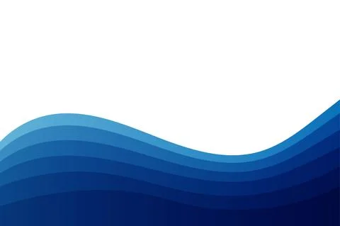 Abstract blue wave design background template wavy presentation Stock Illustration