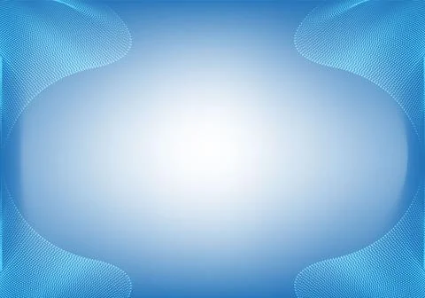 Abstract blue wave design with a bright light gradient and curving lines, Stock Illustration