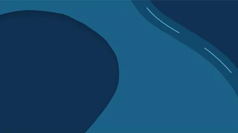 Abstract Blue Wave Design with Fluid Motion. Stock Illustration