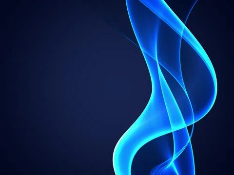 Abstract Blue Wave Design Stock Illustration
