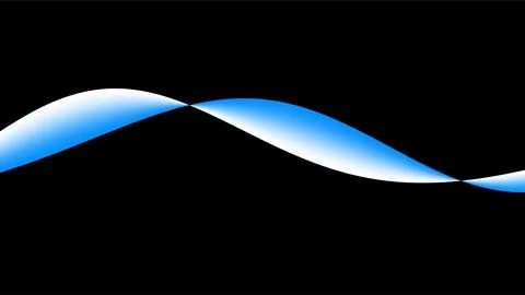 Abstract Blue Wave Design with Light Effects. Stock Illustration