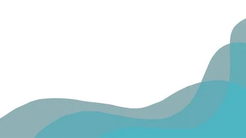 Abstract Blue Wave Design with Smooth Curves and Gradient Colors. 库存插图