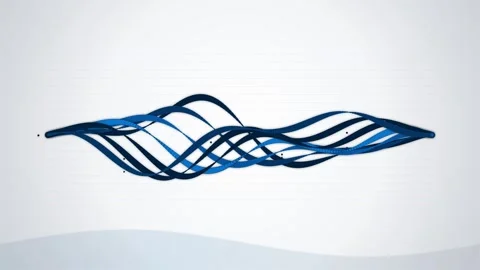 Abstract Blue Wave Flow Background - Modern Fluid Design Element Stock Footage 346006697