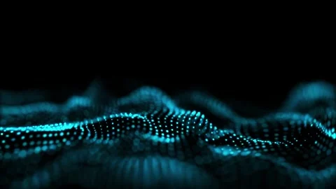 Abstract Blue Wave Fluid Motion Loop, abstract blue wave animation Stock Footage 332182517