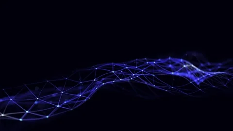 Abstract Blue Wave Fluid Motion Loop, abstract blue wave animation Stock Footage 332182524