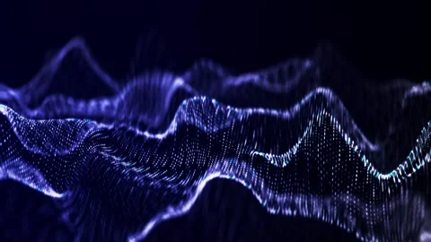 Abstract Blue Wave Fluid Motion Loop, abstract blue wave animation Stock Footage 332182545