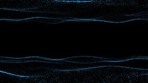 Abstract blue wave form technology background with blue light digital Stock Illustration