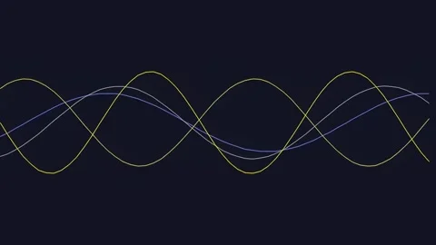 Abstract blue wave frequency flow data signal futuristic motion graphic bac.. 库存影片 341057655
