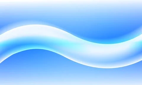 Abstract blue wave gradient background. smooth flowing blue soft light effects. Stock Illustration