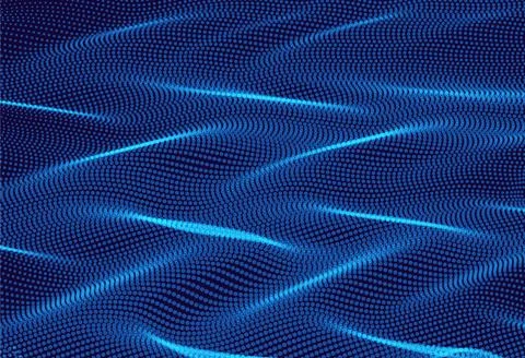 Abstract blue wave halftone dot  background with a wave pattern, Stock Illustration