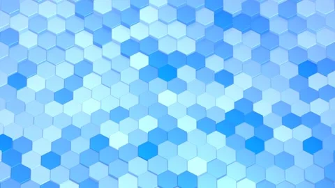 Abstract blue wave hexagonal background Stock Footage 132907412