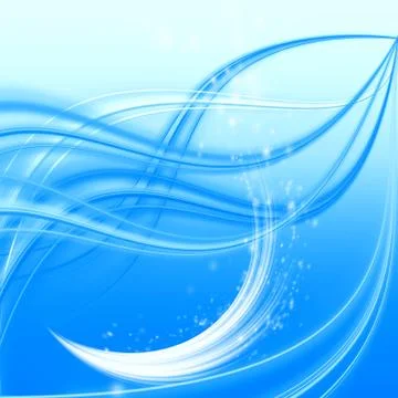 Abstract blue wave Stock Illustration