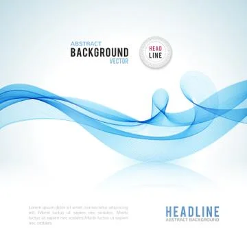 Abstract blue wave isolated on white background Stock Illustration