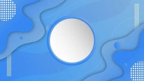 Abstract blue wave landing background, gradient display graphic Stock Illustration