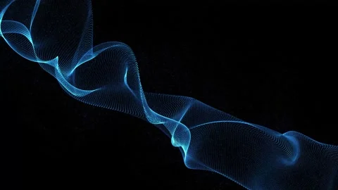 Abstract blue wave light glowing line seamless loop animation Stock Footage 321197847