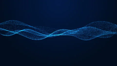 Abstract blue wave line background Stock-Footage 305691484