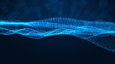 Abstract blue wave line background Stock-Footage 305730240