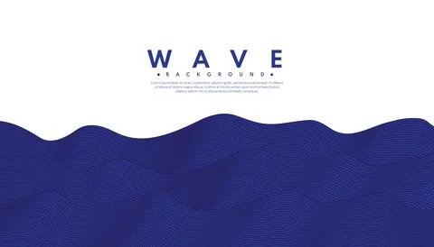 Abstract blue wave line background. Japanese style concept. Graphic vector .. Stock Illustration