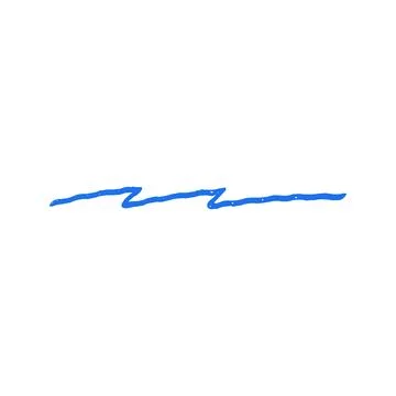 Abstract Blue Wave Line Hand Drawn Doodle Grunge Vector Illustration Stockillustratie