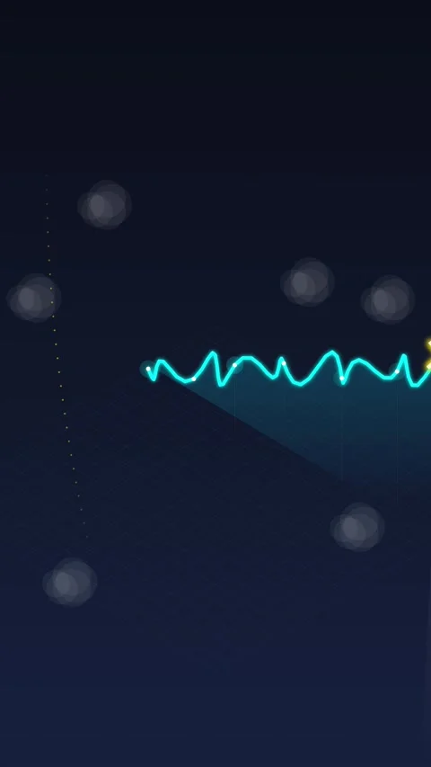 Abstract blue wave lines animation background for modern technology present.. Stock Footage 344941999