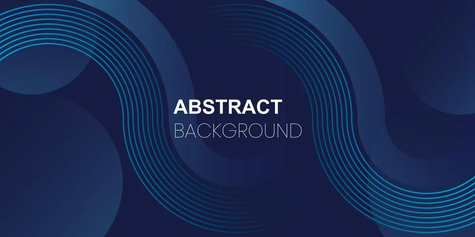 Abstract blue wave lines background. Futuristic curved line design. Digital f Stock Illustration