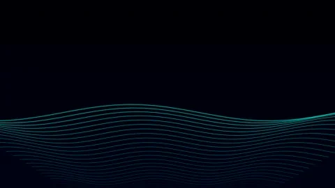 Abstract blue wave lines digital background video loop Stock Footage 346290788