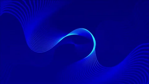 Abstract blue wave lines forming elegant fluid motion background Stock Footage 327478283