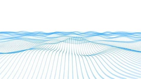 Abstract blue wave lines forming a seamless looping background. Stock Footage 346147265