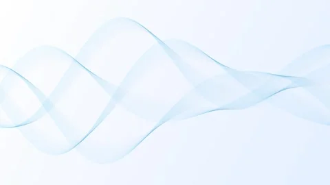 Abstract blue wave lines moving on white background in seamless loop motion.. Stock Footage 346452873